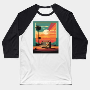 Sunset Soundwaves Baseball T-Shirt